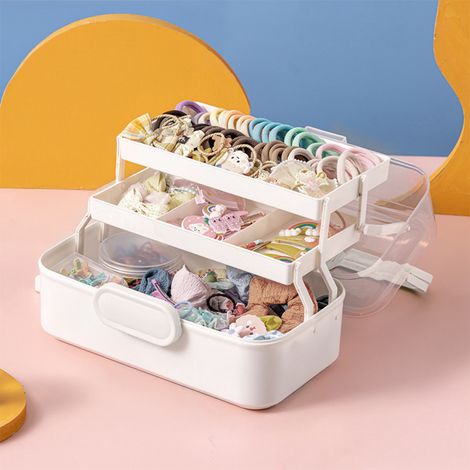 3 Layers Kids Hair Accessories Storage Box (1/4)