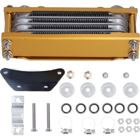 Refroidisseur d'huile Moto, Kit Refroidissement huile Moto, Accessoires montage Métal, Moto (1/5)