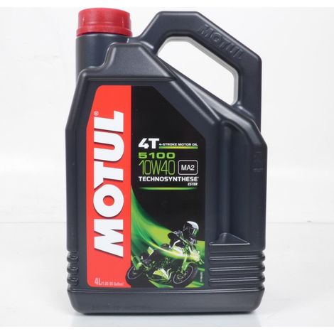 Bidon d'huile MOTUL 5100 10W40 MA2 Technosynthése pour moteur 4T (1/2)