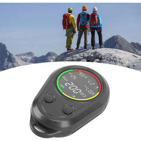 Misuratore di qualità dell'aria portatile 5 in 1: misura CO2, altitudine, pressione atmosferica, temperatura e umidità. Realizzato in ABS con batteria da 1000 mAh. Ideale per uso esterno. (1/4)