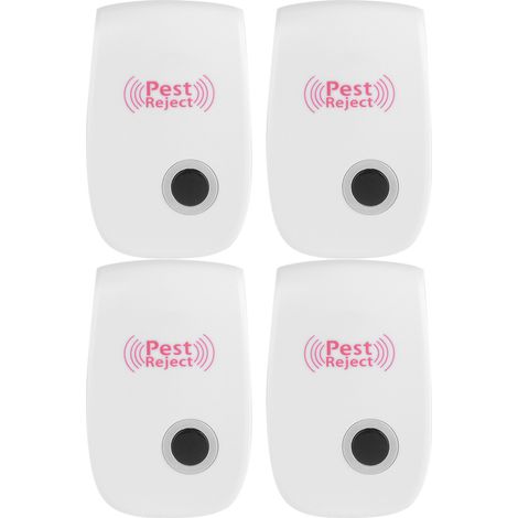 Lot de 4 répulsifs électroniques ultrasoniques pour moustiques, cafards et rats d'intérieur (prise UE). (1/5)