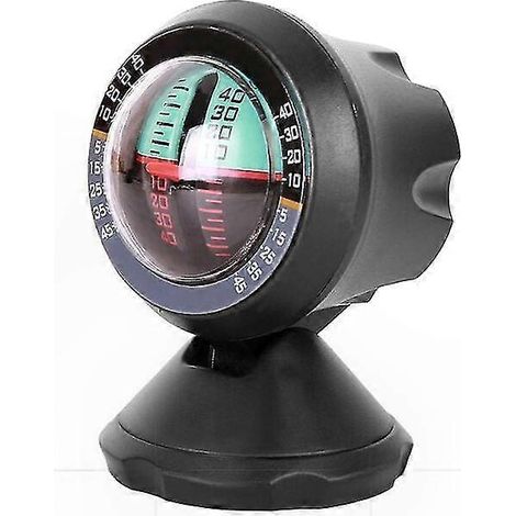 Indicateur d'inclinaison de véhicule réglable, inclinomètre de voiture rotatif à angle de vision flexible (piles non incluses) (1/5)