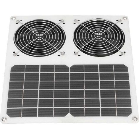 Solar Panel Powered Fan, 12 Inch Waterproof Solar Energy Ventilation Fan for Chicken Coop