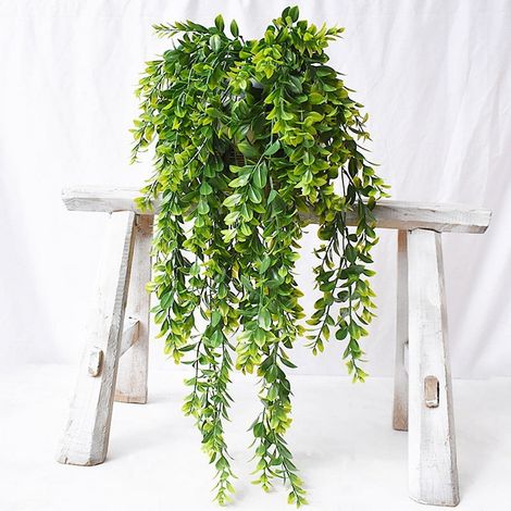 Plantes Artificielles - Feuillage Suspendu En Plastique - Pour Décoration Murale Intérieure Et Extérieure - Longueur 80 Cm - Lot De 2 (1/5)