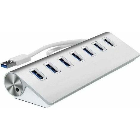 Hub USB 3.0 en Aluminium, 7 Ports de données USB 3.0 Super Speed, Compatible Windows PC Laptop (1/4)