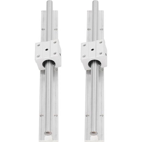 Lot de 2 Rails Linéaires 300mm Glissière de Précision avec Patins SBR pour CNC, Axe de Guidage Robuste (1/5)