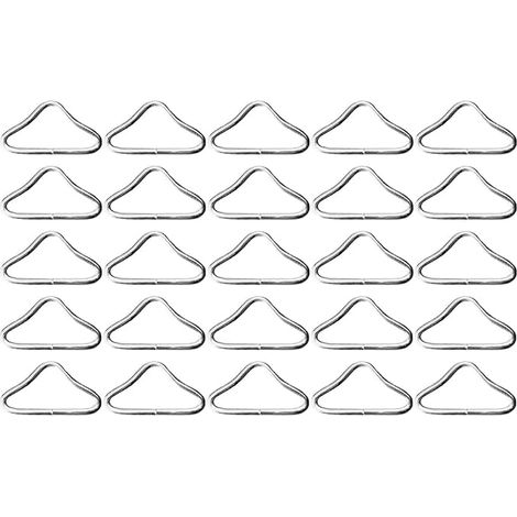 100pcs Boucles Triangulaires MéTalliques Pour Trampoline, Connecteurs En Anneau Pour Sangle, Clips Robustes Pour Accessoires De Sport (1/5)