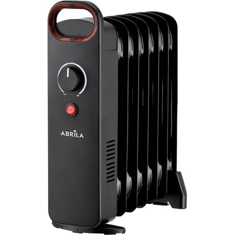 Radiateur électrique Abrila Lapacho noir 800 W métal ABS