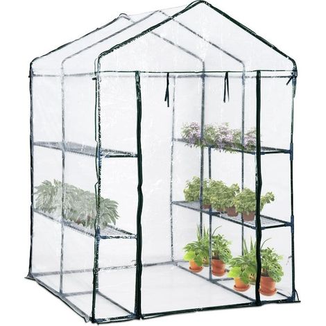 Stahl -Gewächshausabdeckung PVC L143XP143XH195 CM Gartenhütte Brixo (1/5)