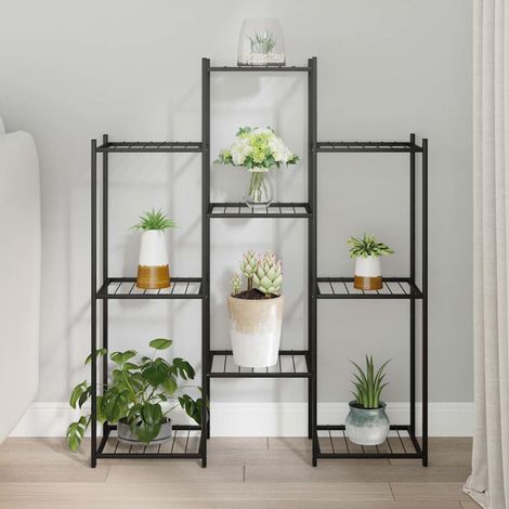 vidaXL Flower Stand 83x25x100 cm Black Iron (1/5)