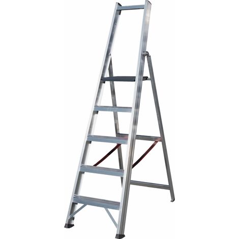 Scala alluminio 6 gradini professionale a cavalletto frigerio sca 6026/06