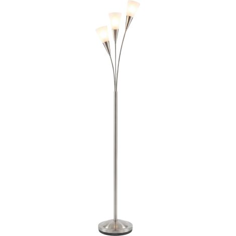 Stehlampe Wohnzimmer 40W – 3x E14, Silber (1/5)