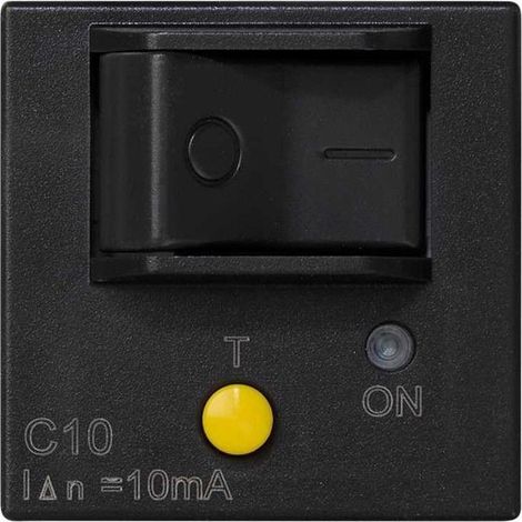Placa K45 magnetotérmico diferencial 10A-10mA gris grafito SIMON K107A/14