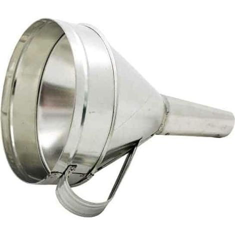 Embudo metálico recto, diámetro 23 cm