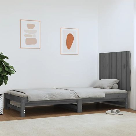 Tête de lit murale,Panneau de lit,Décoration murale Gris 82,5x3x60 cm Bois massif de pin XZZ29837 (1/5)