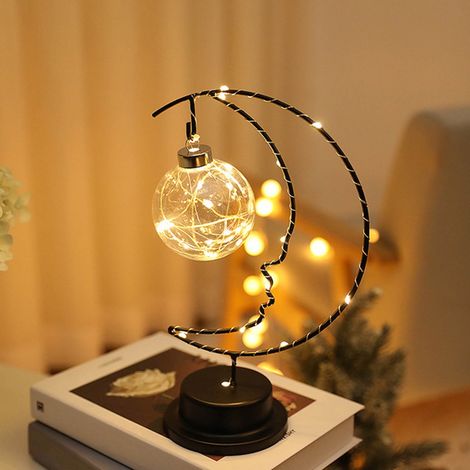 Lampe De Table - Boule Led Pour Chambre À Coucher - Éclairage Ambiant Chaud - Fonction Réglable En Intensité - Hauteur 26 Cm - Sans Pile (1/2)