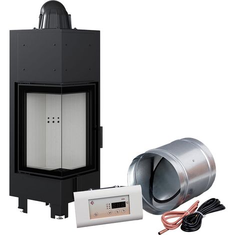 Intelligenter Kamineinsatz aus Stahl KRATKI MBN links 10 kW Ø 200 MSK (1/5)
