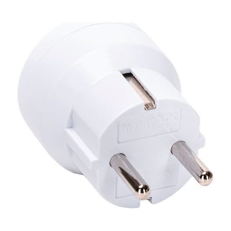 ADATTATORE SCHUKO-16A BIPASSO AIGOSTAR - BIANCO 2P+T- 5 pezzi