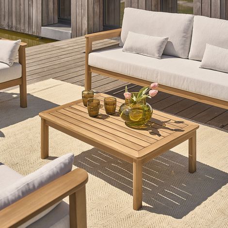 Table basse de jardin en teck massif (1/5)