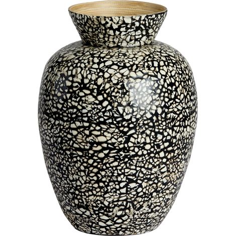Vaso bianco in bambù suggestivo Light & Living Lera (1/3)