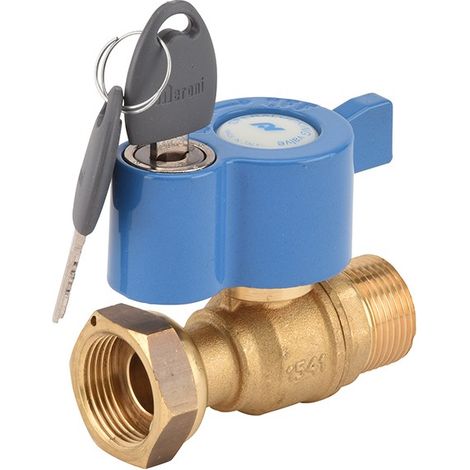 Vanne et robinet laiton - Robinet compteur cadenassable - écrou tournant - M 3/4''-1/2'' de Sferaco