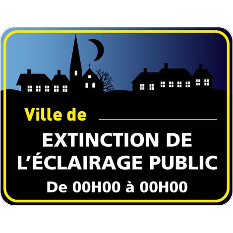 Panneau EXTINCTION DE L'ECLAIRAGE PUBLIC (EP005)