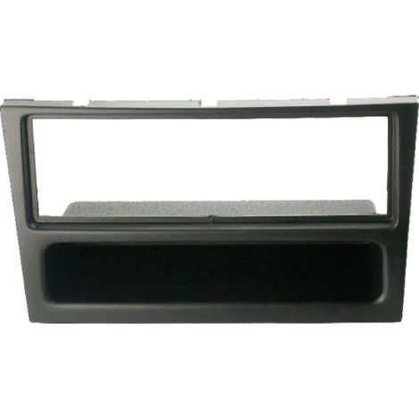 Facade autoradio FA100.0o compatible avec Opel Combo Corsa Vide-poche Anthracite Rubber touch
