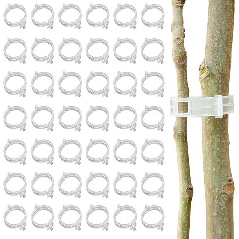 Pinces pour plantes - Support pour plantes - Crochets de jardin - Accessoires de serre - Attache - Support pour plantes - Réutilisables - Pinces de jardin - 100 pièces (1/5)