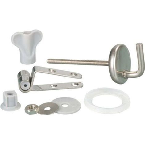 Fixation abattant WC, pièce détachée pour abattant WC Fix Clip avec fixation inox, Kit de 15 fixations pour abattant WC, acier inoxydable, mat (1/2)
