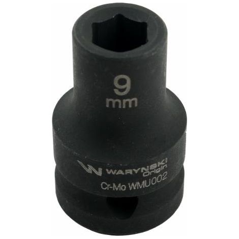 Sechskant-Kraft-Stecknuss 1/2". 9 mm. CrMo. DIN 3129. Waryński (1/4)