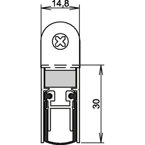 athmer  Türdichtung  Schall-Ex  DUO  L-15  WS  1-382  2-s.L.833mm  Alu.silberf.HLT  -  1-382-0835 (1/2)