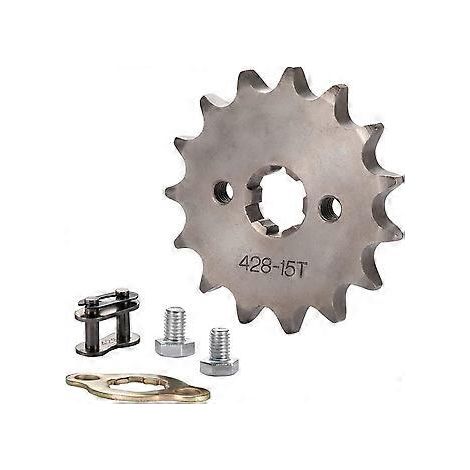 428 15T 17mm Zähne Motorrad-Motorritzel Kettenrad Kegelrad Ersatz für 50ccm 70ccm 90ccm 110ccm Motorräder Dirt Bikes ATV Quads
