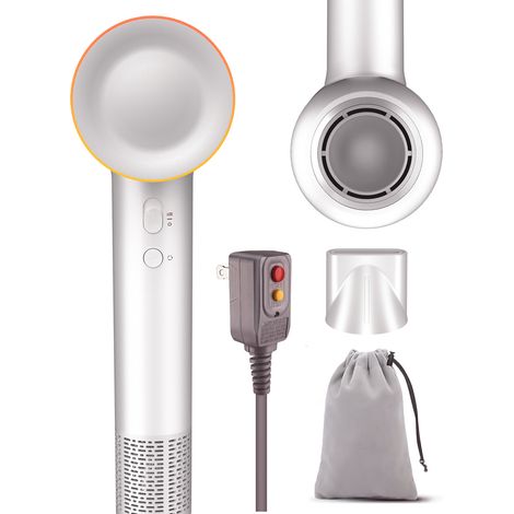 Sèche-cheveux multifonctionnel à ions négatifs, format standard européen, blanc, température constante, adapté à un usag (1/4)