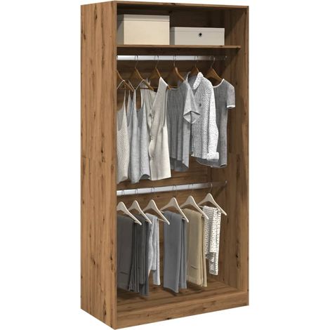 Kleiderschrank Artisan-Eiche 100x50x200 cm Holzwerkstoff