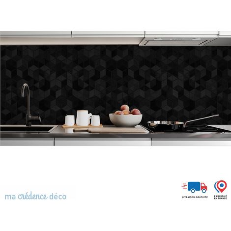 Crédence : Losanges noirs - Alu composite - 60 - 120 (1/3)