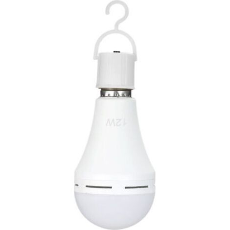 1pcs ampoules LED d'urgence rechargeables multifonctionnelles 12W 60W équivalent 6000K lampes lumineuses suspendues extérieures pour panne de courant camping fêtes de jardin--E26/E27, AC100 240V (1/5)