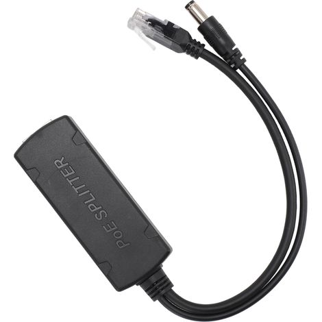 Répartiteur Ethernet Gigabit PoE 10/100/1000 Mbps 12 V 2 A avec circuit de protection et tampon de sortie RJ45 pour caméra, point d'accès et VoIP (1/5)