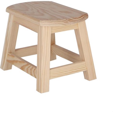 Taburete Petit Tabouret Ovale sans Vernis, Pin, 30x22x24 (1/5)