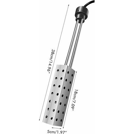 Chauffe-eau électrique à seau pour ménage, chauffe-eau pour baignoire de piscine, chauffe-eau de piscine submersible haute puissance avec arrêt automatique du thermostat (1/4)