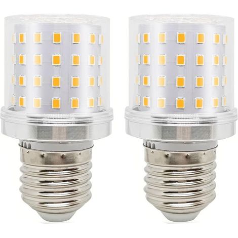 Ampoule LED 9 W E27 Blanc chaud, Ampoule LED E27 Remplacement extra lumineux 80 W, Ampoule LED compacte G45 A15 Petite ampoule LED E27 820 lm AC100-265 V Ampoules à maïs non dimmables, Lot de 2 (1/5)
