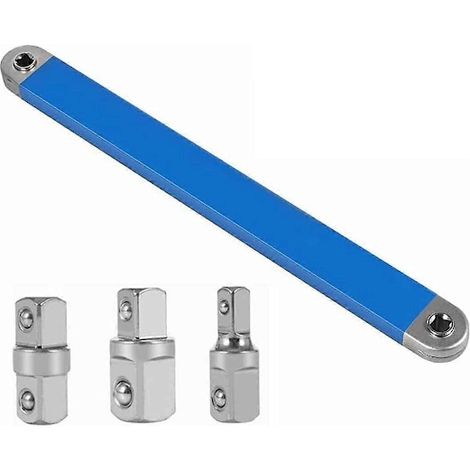 Clé à chocs à rallonge déportée, clé multifonctionnelle de 38 cm pour les endroits difficiles d'accès, clé à chocs déportée en fibre de carbone