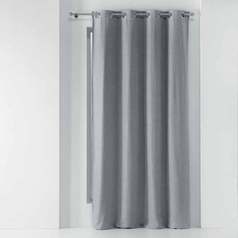 Rideau Occultant "Chinea" 135x240cm Gris (1/3)