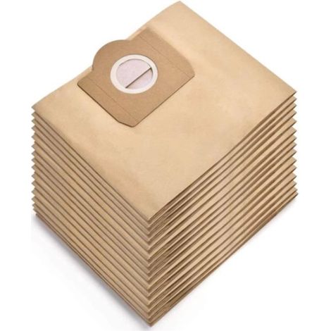 15 sacs pour aspirateur Kärcher compatibles avec les modèles Kärcher WD3 / MV 3 / A 22 / A 25 / A26 / SE 4001 / 6.959-130.0. (1/5)
