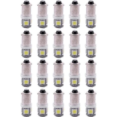 10 ampoules LED BA9S T4W 5 SMD 5050 pour clignotants intérieurs de voiture