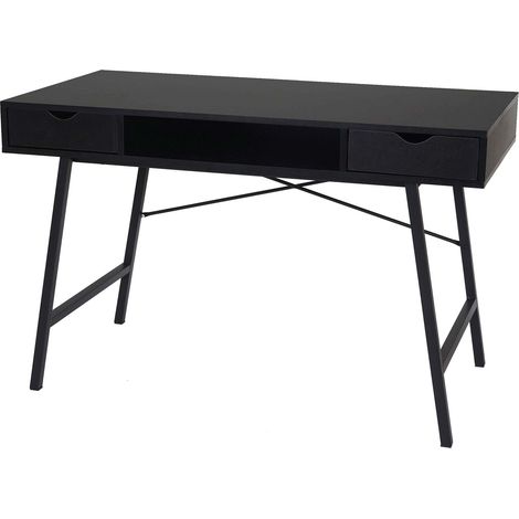 Bureau HWC-E92, table d'ordinateur de bureau, structure 3D 120x60xcm - noir (1/5)