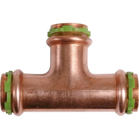 Raccord cuivre en T à sertir - Femelle - diamètre 14 mm - Aalberts Integrated Piping Systems (1/4)