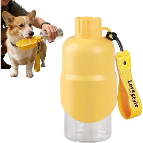 Bouteille d'eau pour Animaux Récipient Portable avec gamelle Large Gourde de camping pour chat Pour chiot, chat, petites, grandes races, extérieur, randonnée, balade (1/5)