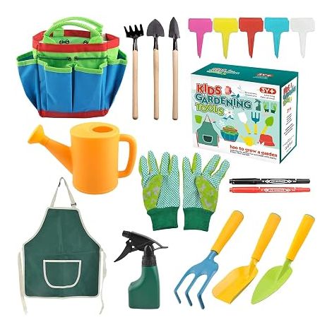 Gardening Tools, 23 Piece Garden Tools, Mini Gardening Tools for Garden Pot, Gardening Tools with XL Storage Bag, Watering Can, Gloves, Gardening Kit for Men and Women (1/5)