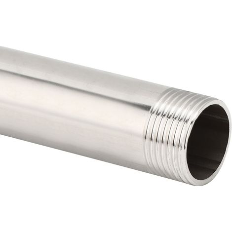 Tubo de extensión G3/4 de 20 cm, acero inoxidable 304 resistente a la corrosión, con conexión roscada para instalaciones sanitarias, de gas y de agua. (1/5)