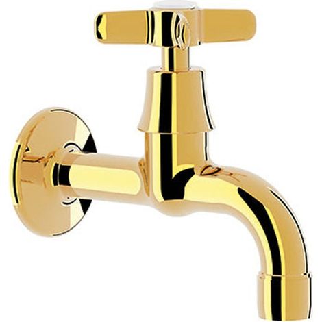 TRES 24252001OR TRES CLASIC Grifo Empotrado De 1 Agua para Office O Lavadero Color Oro 24K - ref: 24252001OR (1/2)